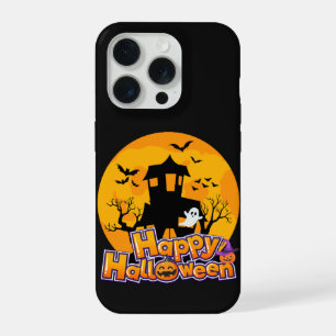 Fröhliches Halloween Spukhaus Mond iPhone 15 Pro Hülle
