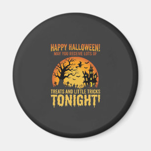 Fröhliches Halloween Spukhaus Süßigkeiten oder Sau Magnet
