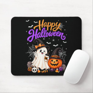 Fröhliches Halloween Süßer Geist Kürbis Gruselig Mousepad