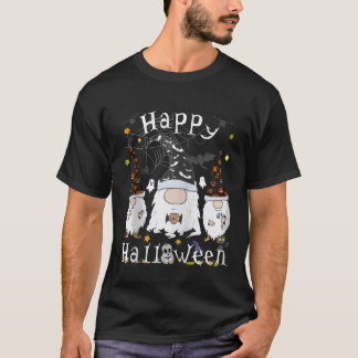 Fröhliches Halloween T-Shirt Lustige Katzen Gnom K