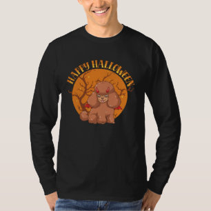 Fröhliches Halloween Teufel Pudel Böser Hund Tier T-Shirt