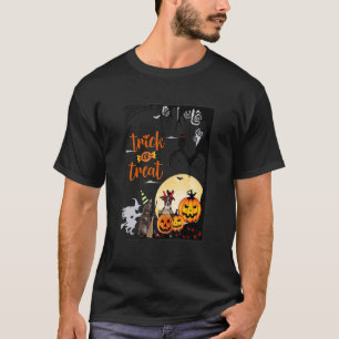 Fröhliches Halloween Trick Or Treat Katze Tee  Hal
