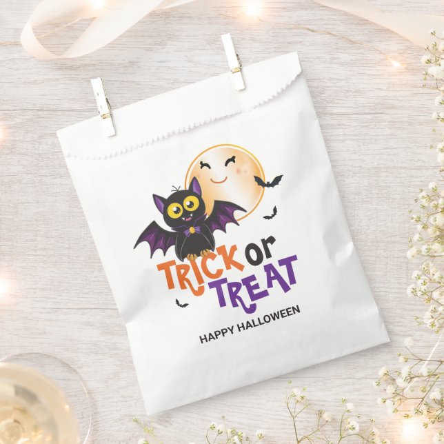 Fröhliches Halloween Vampir Fledermaus Süßes oder  Geschenktütchen (Ausgeschnitten)