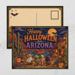 Fröhliches Halloween von Arizona-Kindern Postkarte