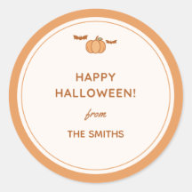 Fröhliches Halloween von" Familien-Geschenkaufkleb