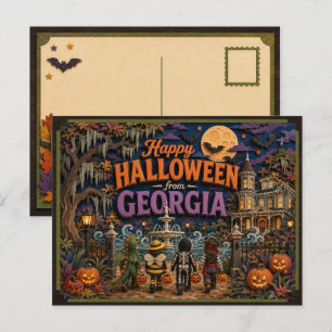 Fröhliches Halloween von Georgia Kids Postkarte