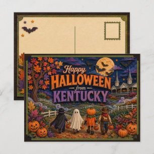 Fröhliches Halloween von Kentucky Kids Postkarte