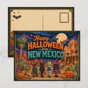 Fröhliches Halloween von New Mexico Kids Postkarte