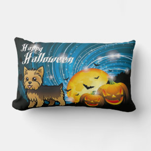 Fröhliches Halloween Yorkie Lendenkissen