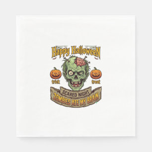 Fröhliches Halloween Zombies haben Zombie-Kopf-Pum Serviette