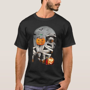 Fröhliches Halloweenie Dachshund Mumie Doxie Hund T-Shirt