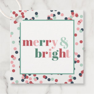 Fröhliches & Helles Weihnachtskonfetti-Geschenkanh Geschenkanhänger