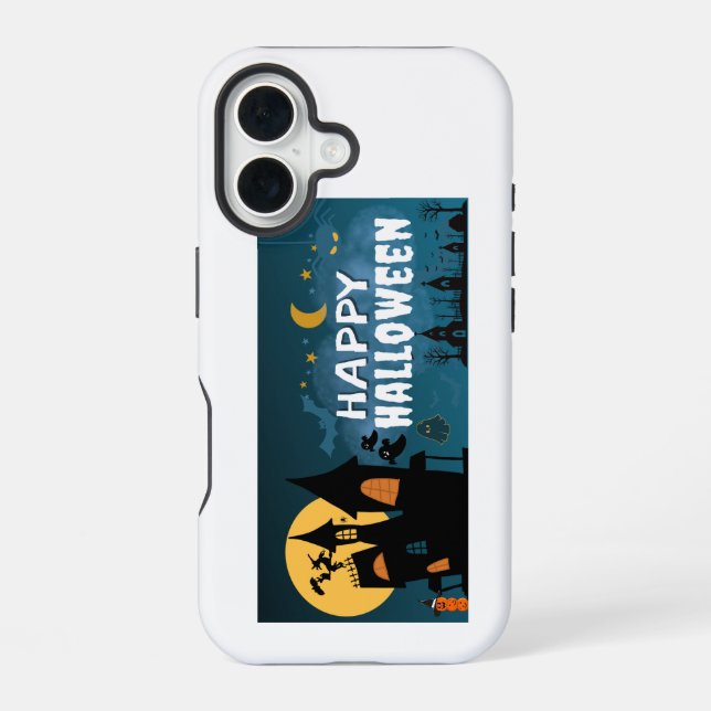 Fröhliches Helloween iPhone 16 Hülle (Rückseite)