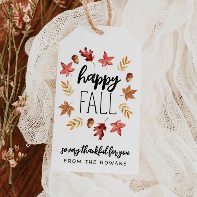 Fröhliches Herbst-Geschenk-Tag Geschenkanhänger (Von Creator hochgeladen)