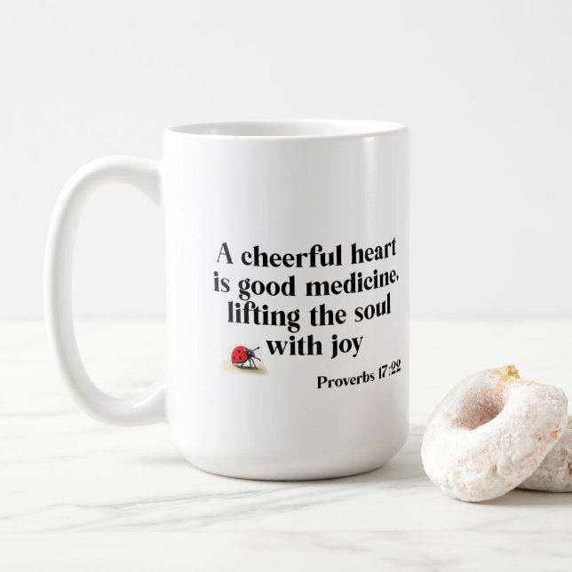 Fröhliches Herz Kaffeetasse (Mit Donut)