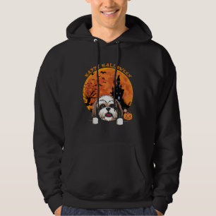 Fröhliches Heulen O Ween Hund Shih Tzu Mama Papa Hoodie