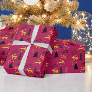 FROHLICHES HIRSCH WEIHNACHTEN GESCHENKPAPIER