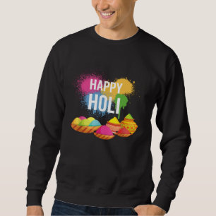 Fröhliches Holi-Frühlingsfest Farbige Indien Hindu Sweatshirt