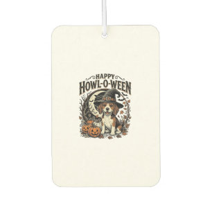 Fröhliches Howl-O-Ween Beagle Hexenhut Halloween-S Autolufterfrischer