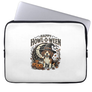 Fröhliches Howl-O-Ween Beagle Hexenhut Halloween-S Laptopschutzhülle