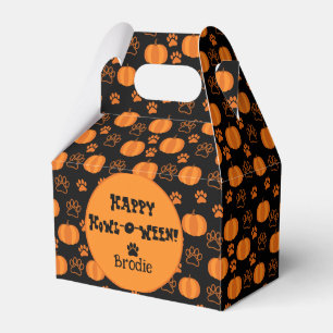 Fröhliches Howl-O-Ween Personalisierter Hund Hallo Geschenkschachtel