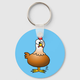 fröhliches Huhn Schlüsselanhänger