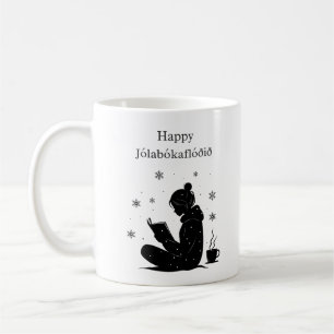 Fröhliches Jolabokaflod – Isländische Bücherflut-G Kaffeetasse