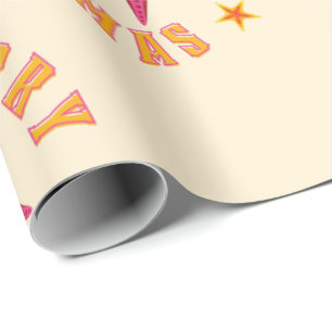 Fröhliches Junemas Tropical Christmas Muster Geschenkpapier