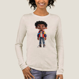 Fröhliches Kinder Regenbogenjacke 3D Charakter Lan Tri-Blend Shirt