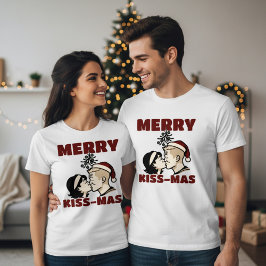 Fröhliches Kiss-Mas Weihnachts-T-Shirt T-Shirt