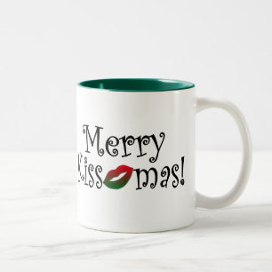 Fröhliches Kissmas Zweifarbige Tasse