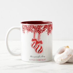 Fröhliches kleines WeihnachtsAquarell-Spritzen Zweifarbige Tasse