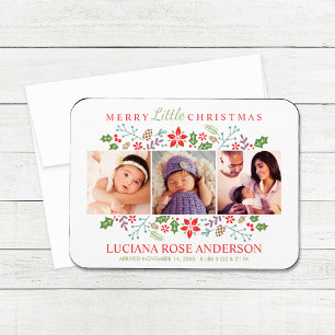 Fröhliches kleines Weihnachtsbaby erstes Foto-Coll Magnet