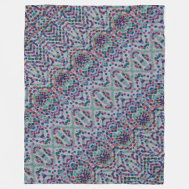 Fröhliches Konfetti-Mosaik-Fleece Fleecedecke