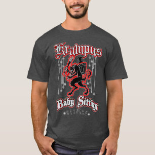 Fröhliches Krampus-Babysitter-Claus-Weihnachten-T- T-Shirt