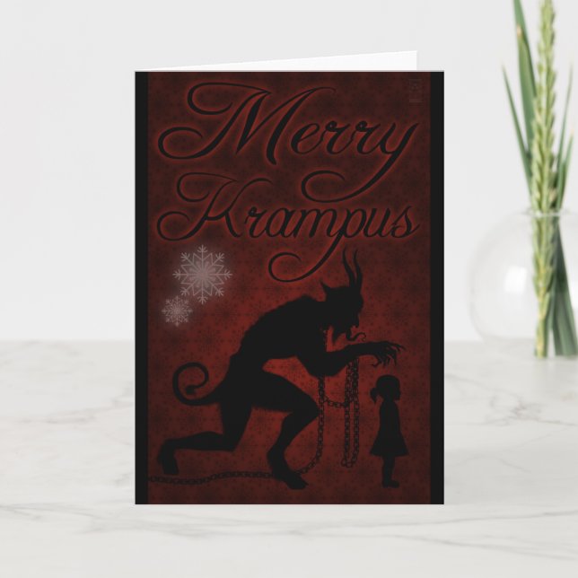 Fröhliches Krampus Feiertagskarte (Vorderseite)