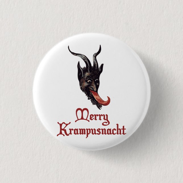 Fröhliches Krampusnacht Button (Vorderseite)