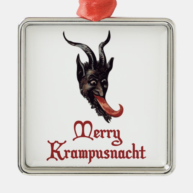 Fröhliches Krampusnacht Ornament Aus Metall (Vorne)