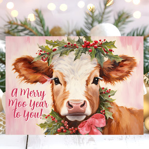 Fröhliches Kuhjahr Weihnachten