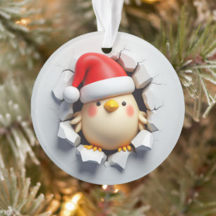 Fröhliches Küken-Feiertags-Ornament Ornament