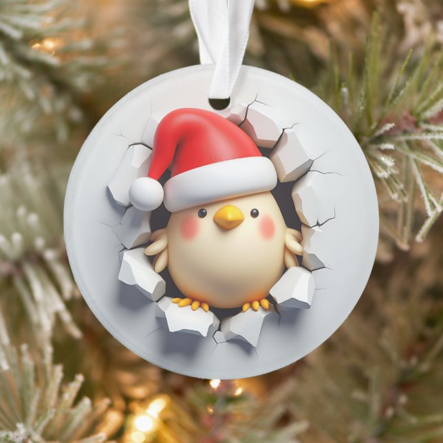 Fröhliches Küken-Feiertags-Ornament Ornament (Baum)