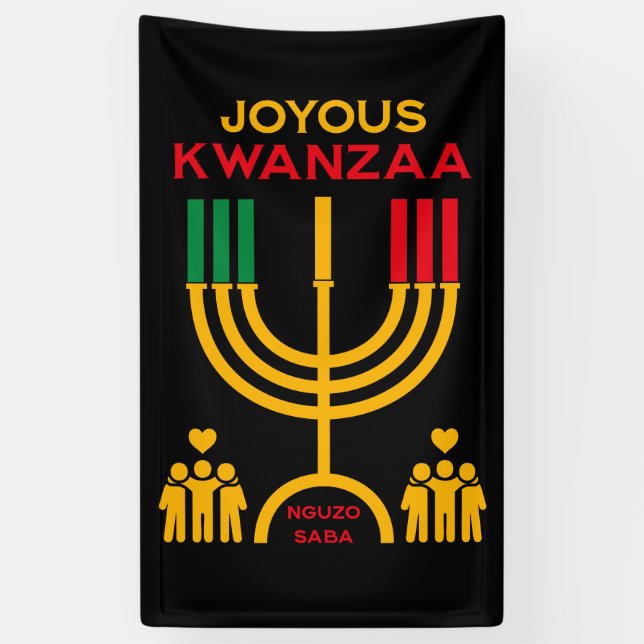 Fröhliches Kwanzaa Banner (Vertikal)