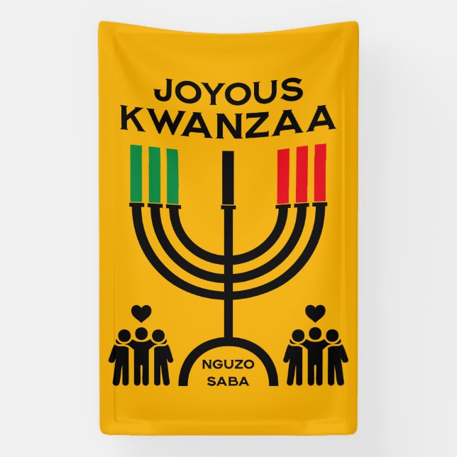 Fröhliches Kwanzaa Banner (Vertikal)