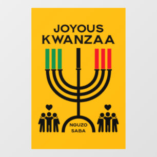 Fröhliches Kwanzaa Fensteraufkleber
