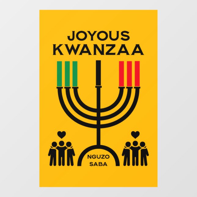 Fröhliches Kwanzaa Fensteraufkleber (Blatt)