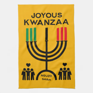 Fröhliches Kwanzaa Geschirrtuch