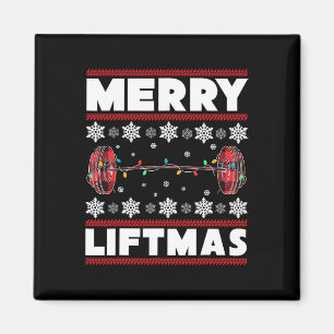 Fröhliches Liftmas Lustiger Weihnachts-Gym-Workout Magnet