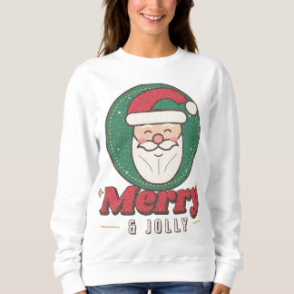 Fröhliches & Lustiges Retro-Weihnachtsmann-Weihnac Sweatshirt