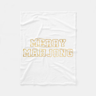 Fröhliches Mahjong Weihnachten Mahj Feiertags-Part Fleecedecke