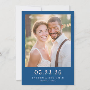 Fröhliches Marine-Foto Save The Date